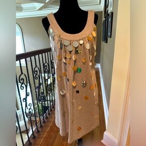 LaRoK gray silver and sequin dress